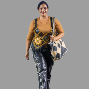 Pantalón de cuero y crochet Molly